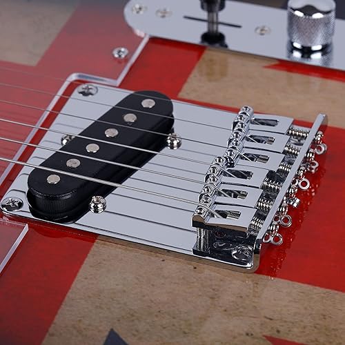 Miniatura 5 de Leo Jaymz Guitarra eléctrica de 99 cm, Les Paul, cuerpo y cuello de caoba, parte superior curvada, exquisito enchapado de arce atigrado, pastillas