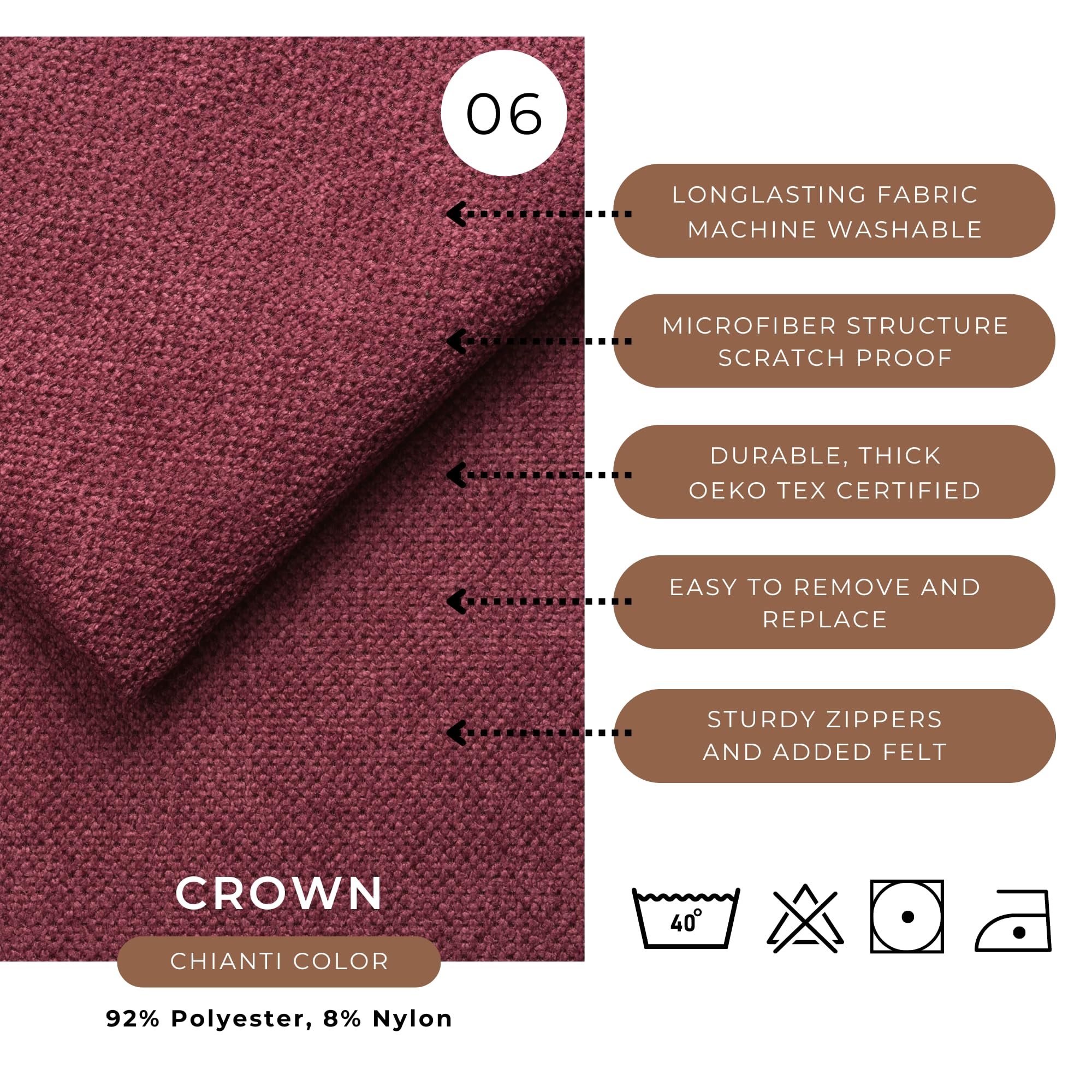 comfortly Copertura per divano Klippan a 2 posti, di ricambio, resistente, tessuto morbido, resistente, lavabile, facile da pulire e sostituire (corona, ambra