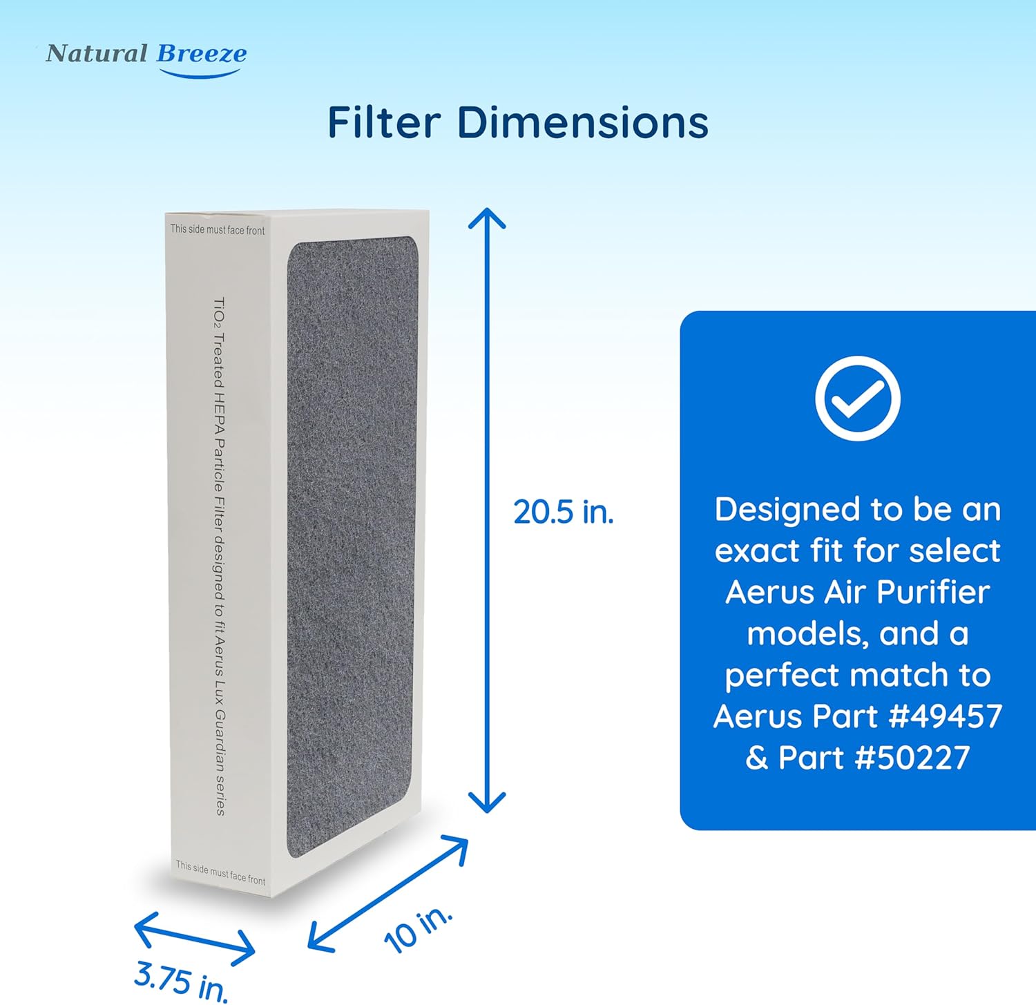TiO2 Treated HEPA Filter Replacement for Electrolux Aerus Guardian Air Purifiers, True High-Efficiency HEPA Filter with 4-Step Filtration Compatible with Models F159B, F159A, 00498