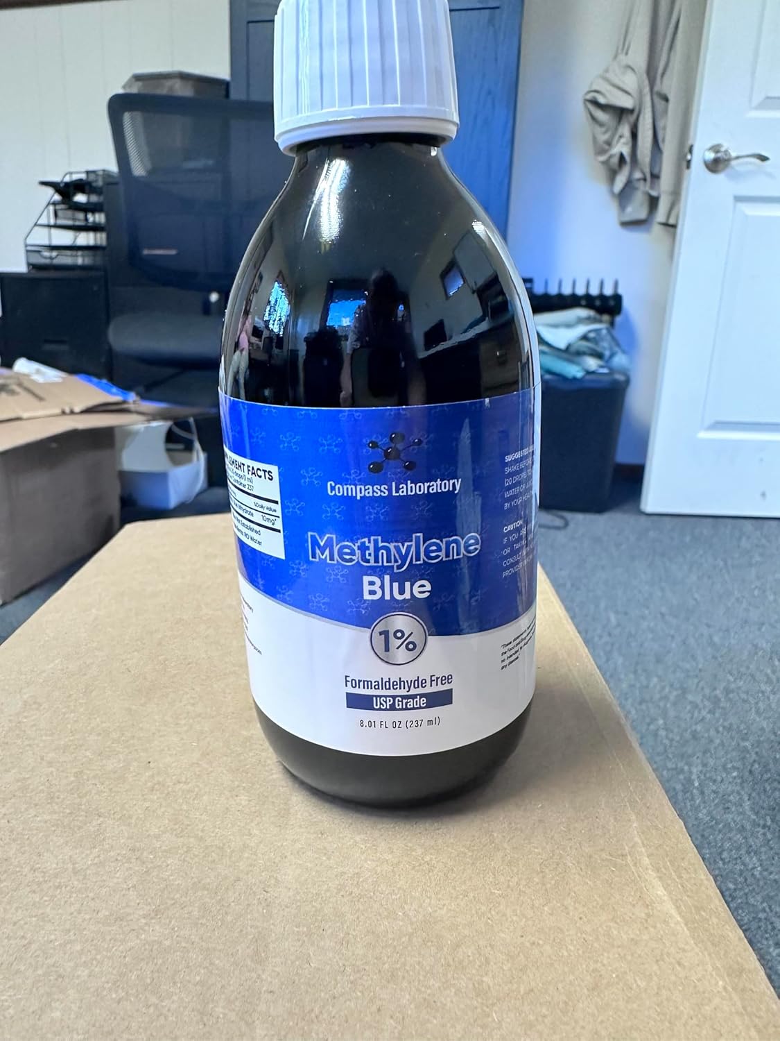 Methylene Blue Pharmaceutical Grade, USP Grade, Third-Party Tested Brain Health Dietary Supplement for Humans, No Formaldehyde, Made in USA (1% 237ml Bottle) - Image 3