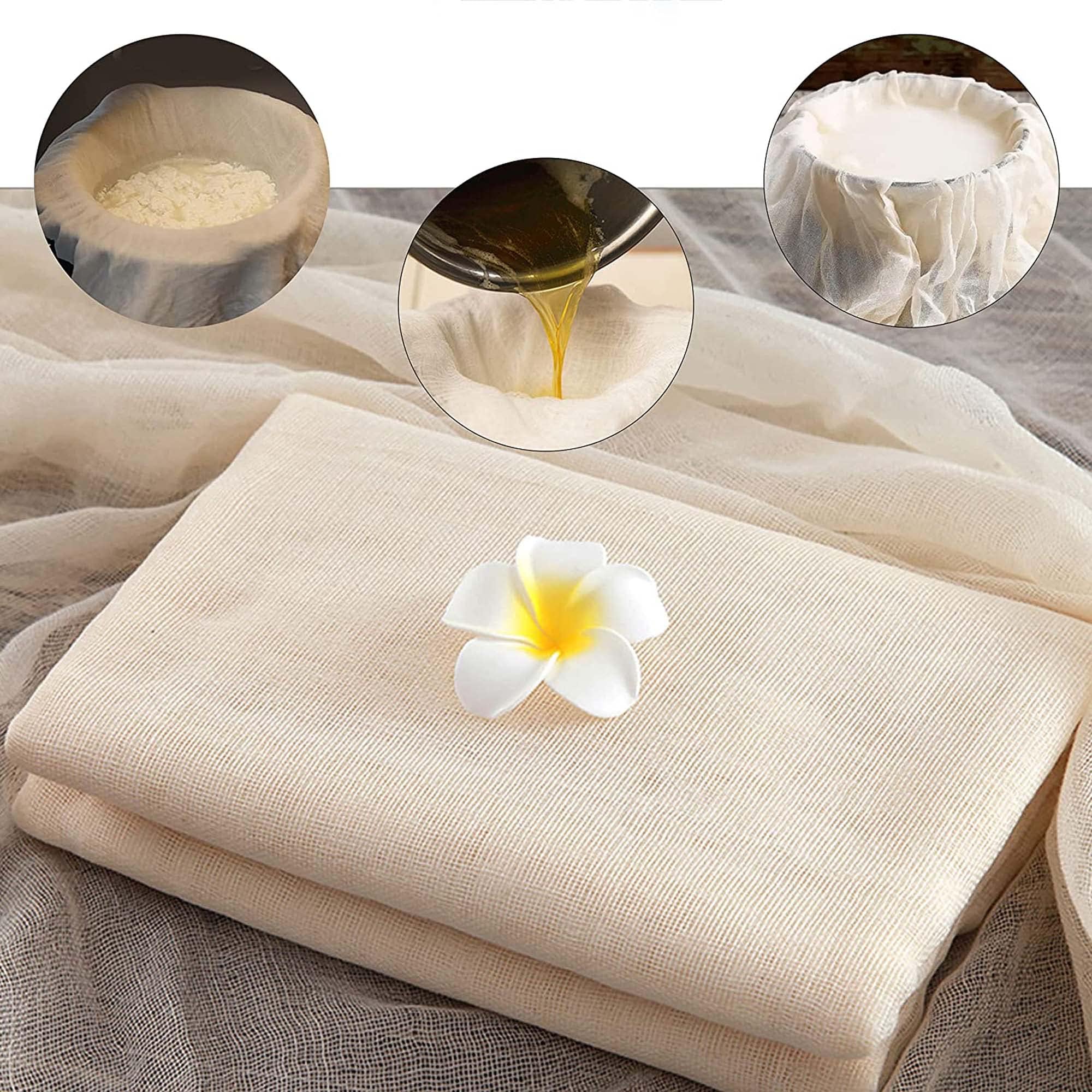 Hian Muslin Cotton Cloth | Food-Grade & BPA-Free | Multi-Purpose Kitchen Tool for Straining, Cheese & Paneer Making, Roti Wrapping, Steaming Momos & Idlis, Filtering & Cooking (1 Meter | 37x37 Inch)