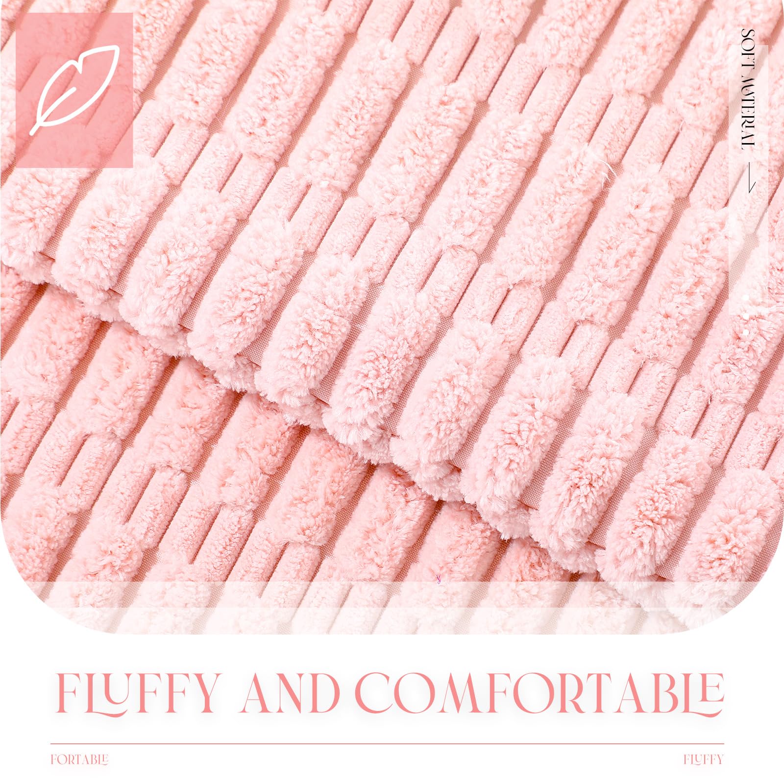 Mixweer 6 federe per cuscini pasquali in velluto a coste, 45 x 45 cm, in peluche primaverile, decorative, soffici a righe, per divano, camera da letto, soggiorno, feste (macaron)