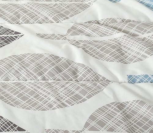 Miniatura 4 de Marina Decoration Juego de edredón de 7 piezas ultra suave de lujo esponjoso de plumón de ganso alternativo en una bolsa, incluye juego de sábanas