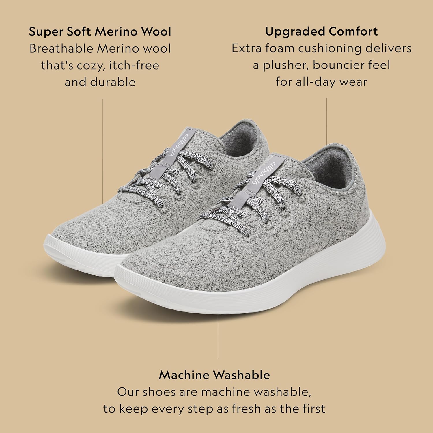 Allbirds Women's Wool Runner Go, Breathable Merino Wool Sneakers - Image 5