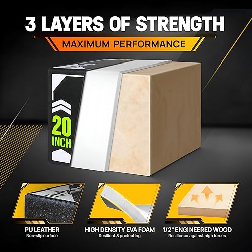 Miniatura 3 de Yes4All 3-in-1 Soft Plyo Box Wooden Core - Basketball Version  Safe for Shins - Non-Slip Multi-Use Plyometric Box for Jumping, Conditioning, and