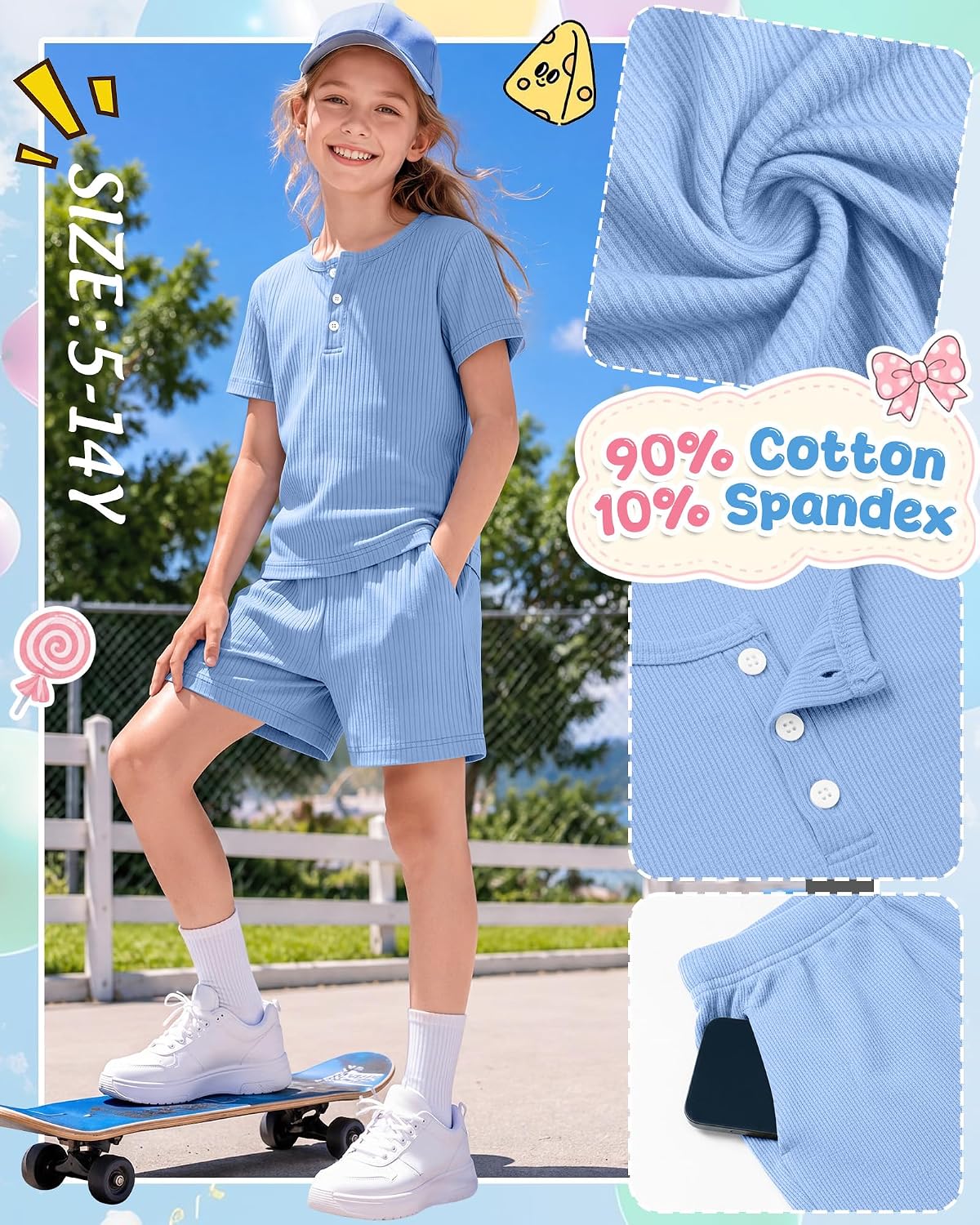 Girl Cotton Summer Outfit Sets