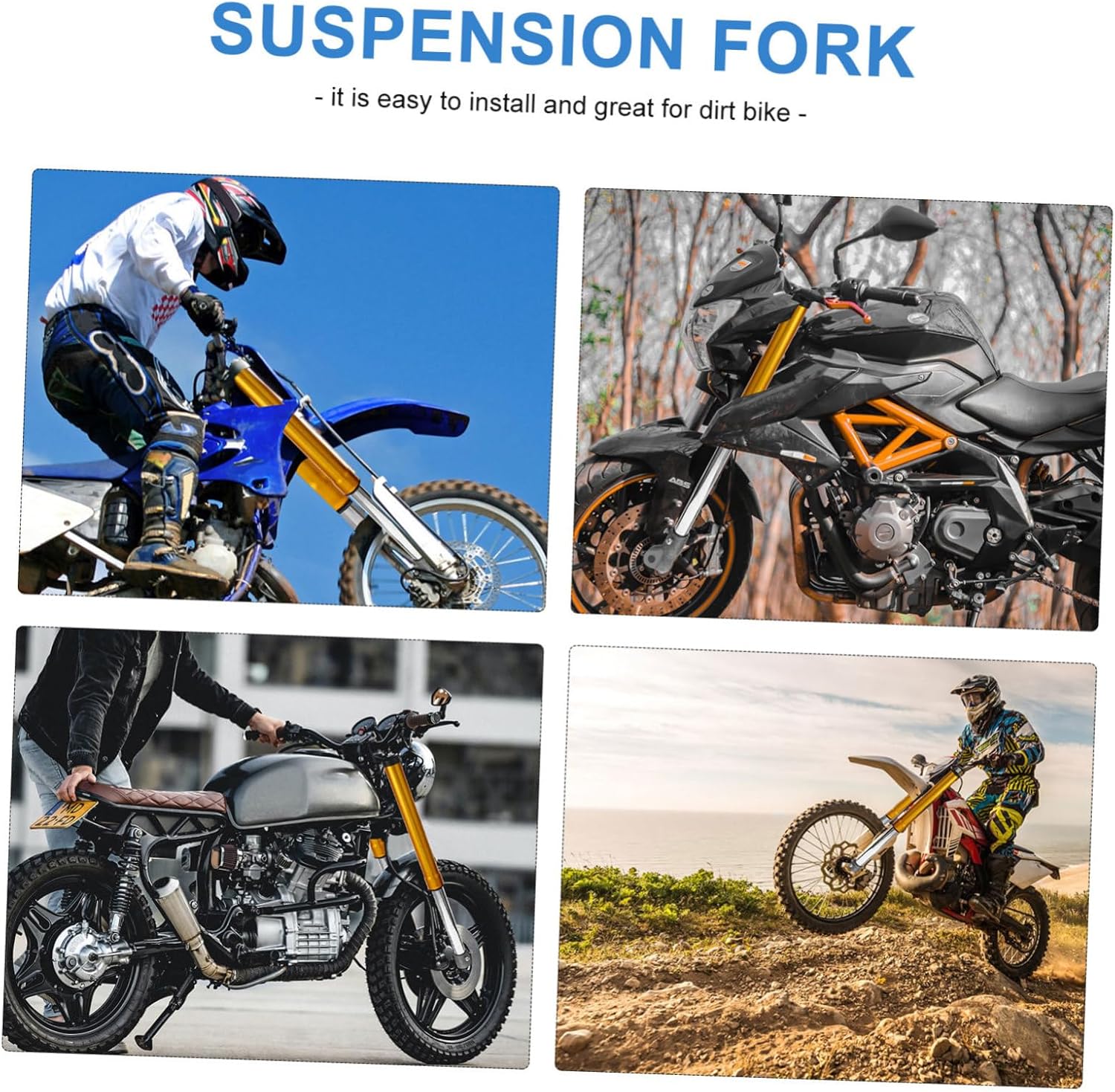 Mini Dirt Bike Front Fork Suspension Durable Shock Absorbing Fork for Stroke Off Road Motorcycle Easy Installation Wear Resistant for Daily Use