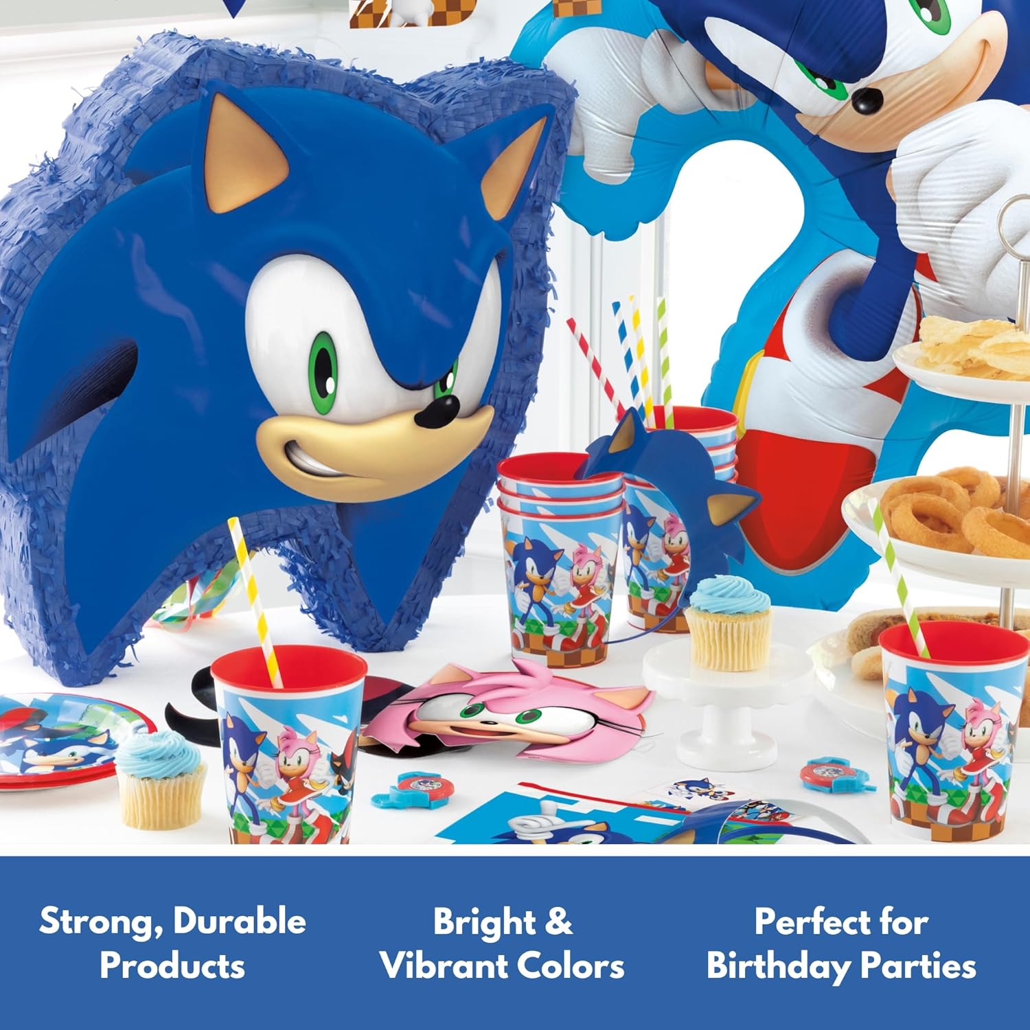 Unique Sonic 12 Count Plastic Reusable Favor Cups with 24 Tattoos - Sonic Birthday Party Decorations and Supplies, Goodie Bag Favors - Officially Licensed - Image 6