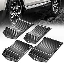 Auto Dynasty Tire Saver Ramps with Interlock Anti-Slip Pads Design, Car Tire Wheel Chock for Tire Prevention and Vehicle Storage, 80,000 Pounds Load Capacity, Easy to Carry, Pack of 4