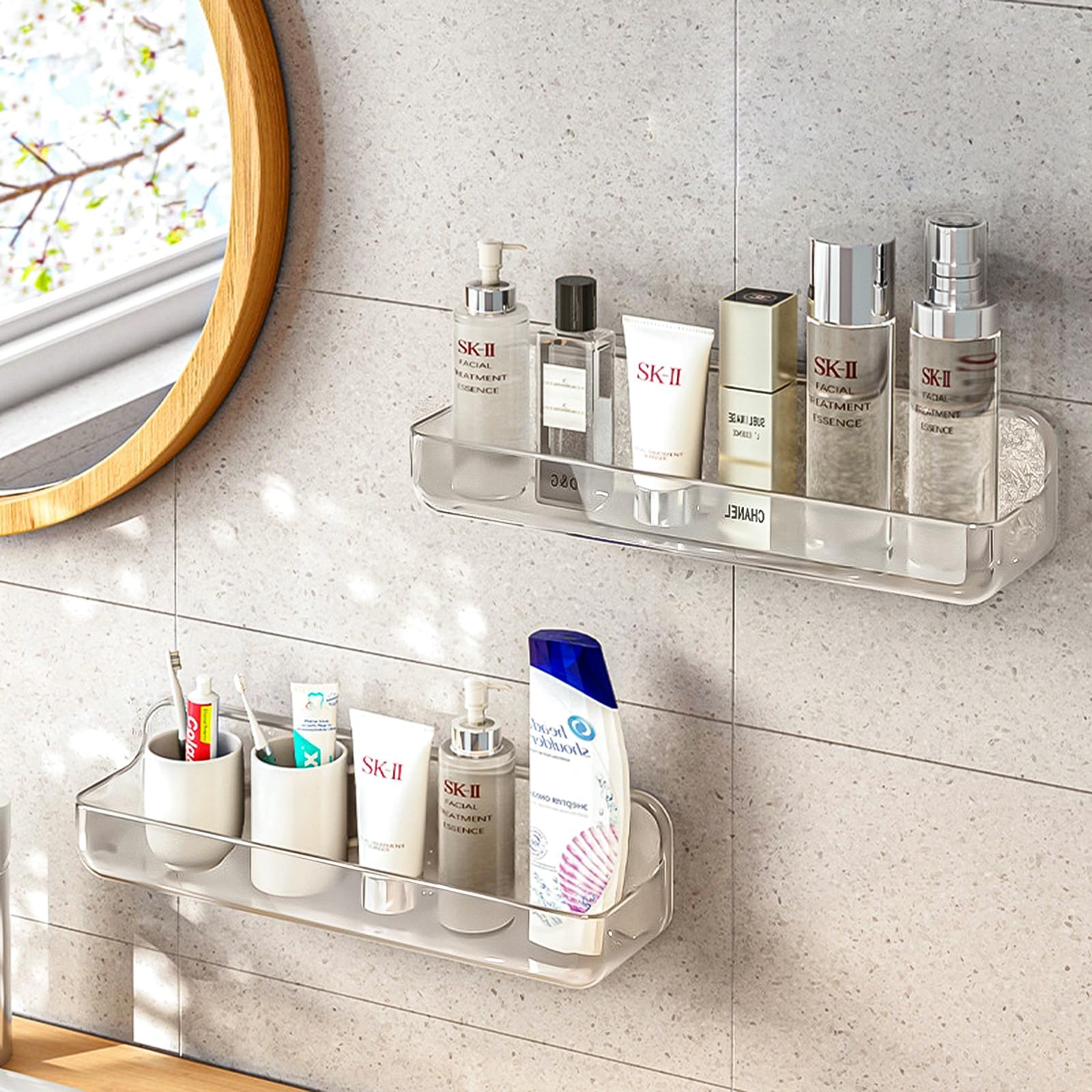 Amazon.com: Sorbus Acrylic Bathroom Shelves Floating Display Acrylic ...