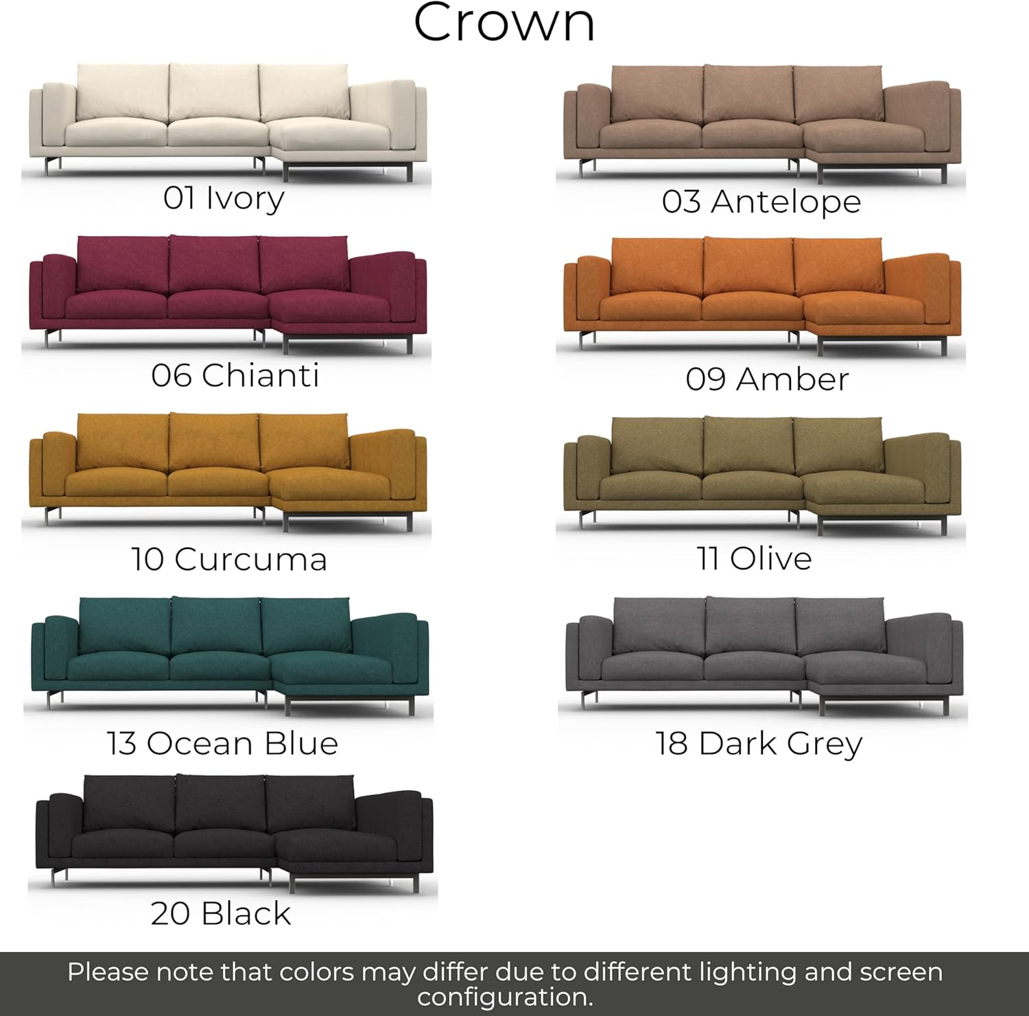 comfortly Cover for Nockeby 2 Seat Sofa with Chaise Longue Right, Replacement Slipcover, Heavy Duty 11 pcs Cover, Soft Durable Washable Fabric, Easy to Clean & Replace (Crown - Antelope)