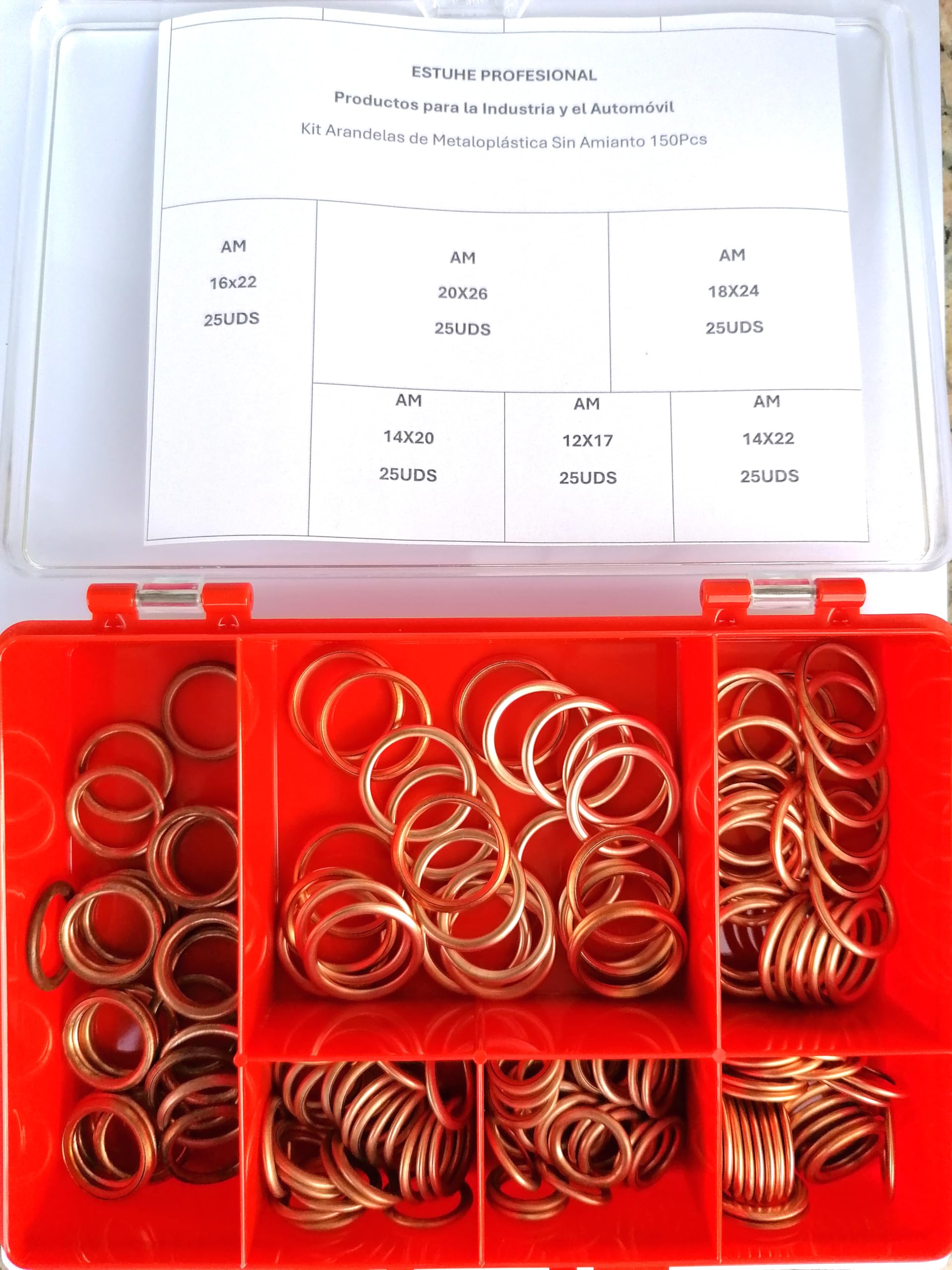 150 Rondelles Carter Huile Sans Amiante – Assortiment Joints Vidange Moteur Voiture – Rondelles Étanchéité Bouchon Carter Auto Moto – Kit Réparation Vidange Automobile Eco