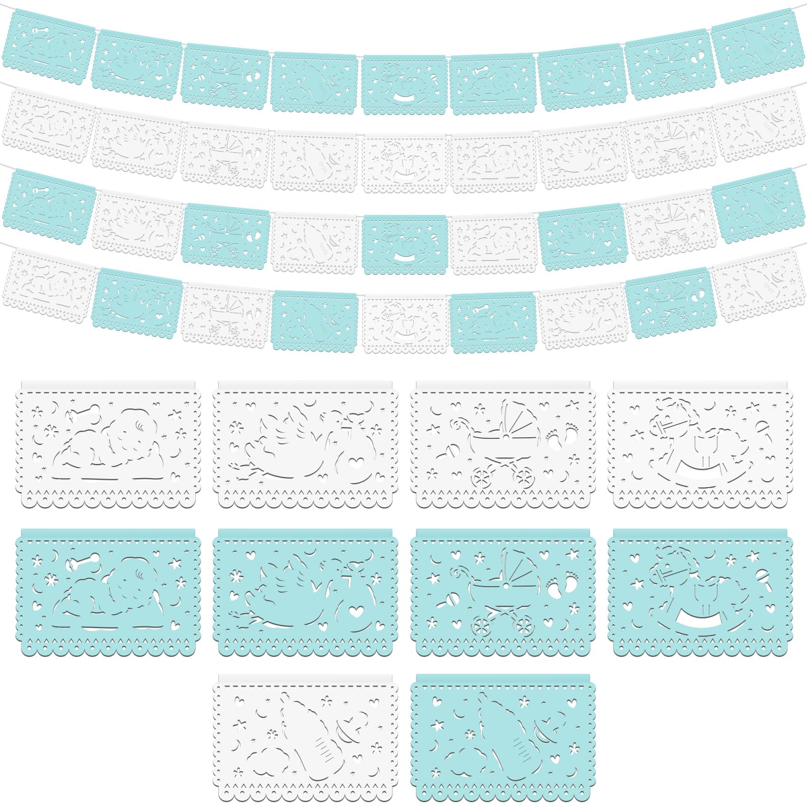 Bannière papier picado Epakh pour réussir une décoration de baptême sans effort