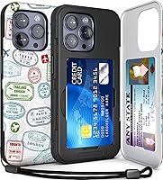 Vista 14 de TORU CX Slim - Funda tipo cartera para iPhone 15, funda protectora a prueba de golpes resistente con tarjetero oculto y ranura para tarjetas, espejo