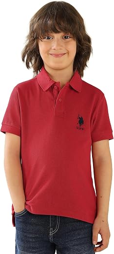 USPA Kids Boys Solid Regular fit Polo Shirt