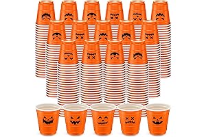 Lounsweer 100 Pack Halloween Plastic Shot Glasses