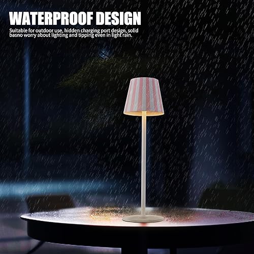 Miniatura 6 de Paquete de 2 lámparas de mesa inalámbricas, lámpara de escritorio LED recargable portátil de 5000 mAh, 3 modos de color, luz de mesa de atenuación