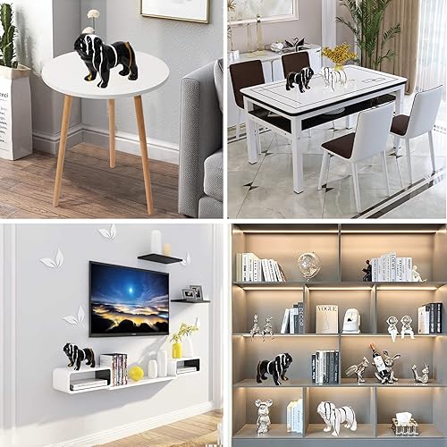Miniatura 6 de Estatuas de bulldog con escultura de perro de animales, figuras artísticas para decoración del hogar para sala de estar, dormitorio, estante de