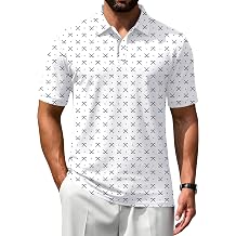 Poriff Mens Polo Shirts Short Sleeve Golf Shirt Dry Fit Athletic T-Shirt Moisture Wicking Top S-3XL