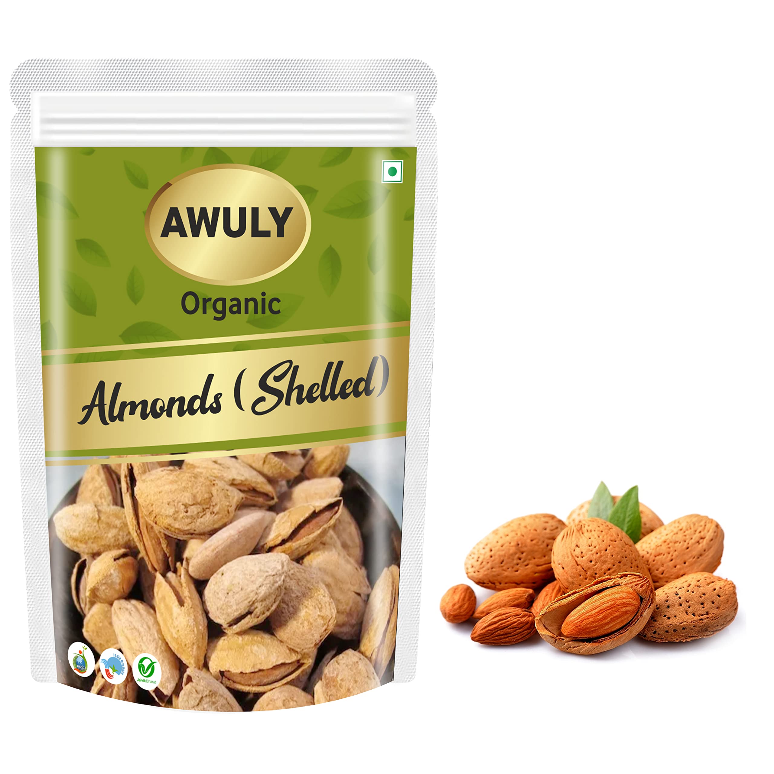 AWULY Organic With Shell Almond|Kagzi Badam From Kashmir(Soft Shelled Almonds)Tasty Almonds Heart,Skin Healthy|High Protein Snack| No Added Preservatives And Gluten Free|Chilka Badam(500Gms) (B0C692LQ4D) Amazon Price History, Amazon Price Tracker