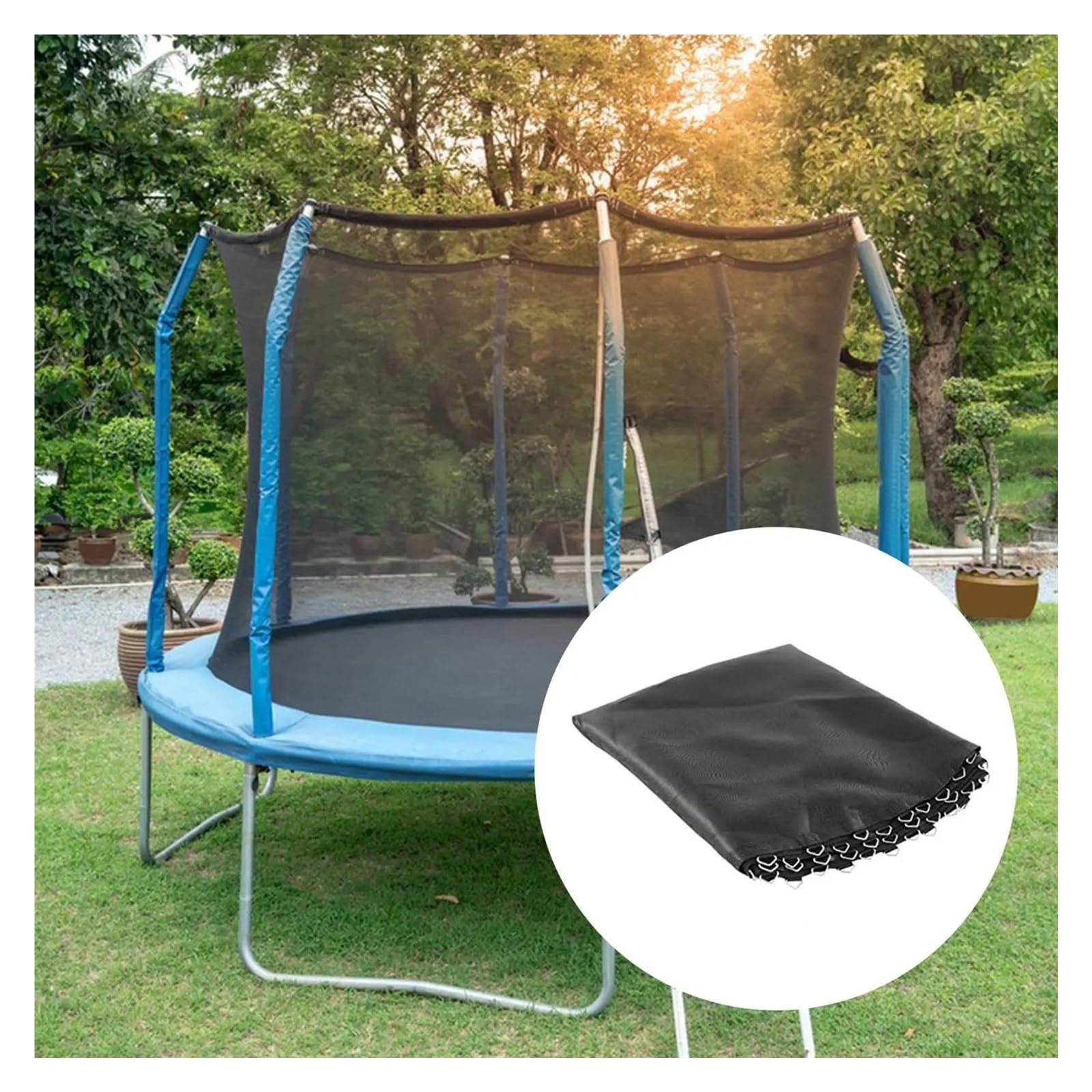 Colchoneta Recambio Exterior Trampolín Estera De Trampolín Reutilizable Comercial Al Aire Libre Duradero Entrenamiento Redondo Almohadilla De Salto