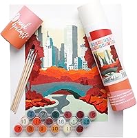 Vista 13 de Pink Picasso Kits de pintura de destinos coloridos por números para adultos y adolescentes Kits únicos de pintura de lienzo para bricolaje Kit