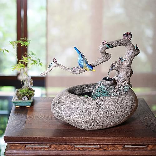 Miniatura 8 de Estatua china de feng shui, mesa de escultura de resina para interiores, decoración para el hogar, patio y accesorios, adornos de agua, relajación