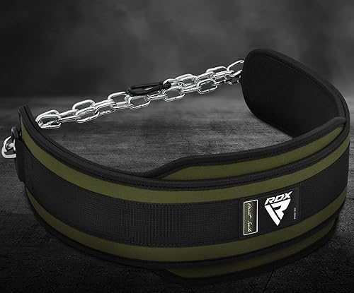 Miniatura 7 de RDX Cinturón de inmersión para levantamiento de pesas, cadena de acero ajustable de 36 pulgadas, cinturón de inmersión, entrenamiento de gimnasio,