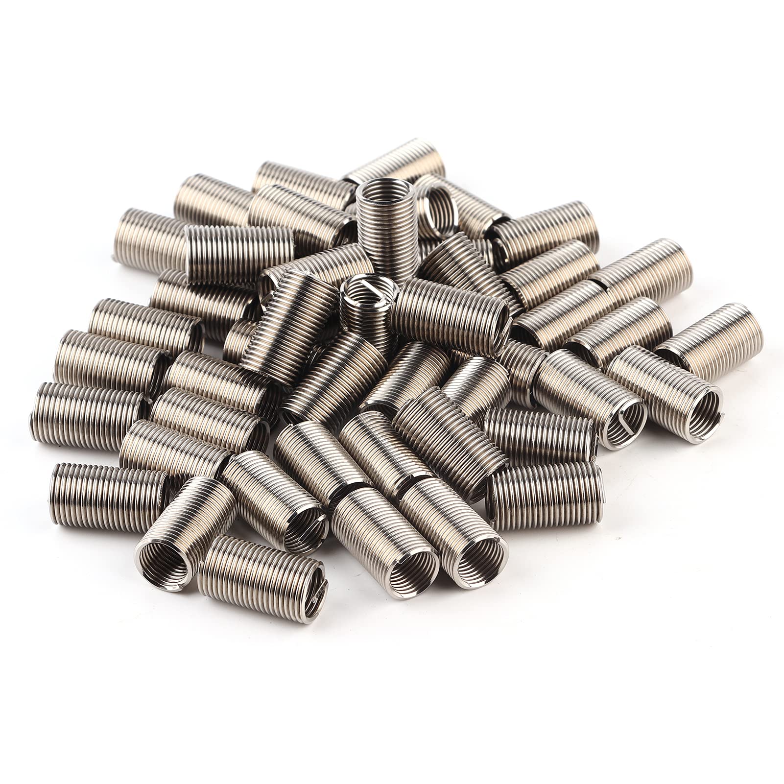 Elicoil M10X1.25 Inserti per Filettatura da 50 Pezzi per Riduttori Femmina Maschio Strumento di Riparazione Dadi in Acciaio Inossidabile Inserti per Filettatura M10X1.25 (3D)