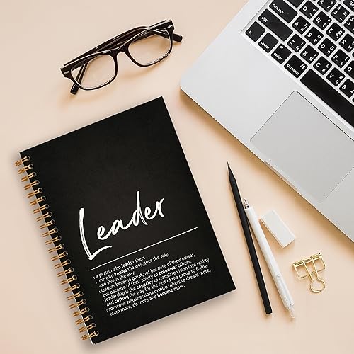 Miniatura 2 de Tizzer Leader Definition - Cuaderno de notas de trabajo con rayas universitarias de tapa dura para notas de trabajo, diario de 5.5 x 8.3 pulgadas,