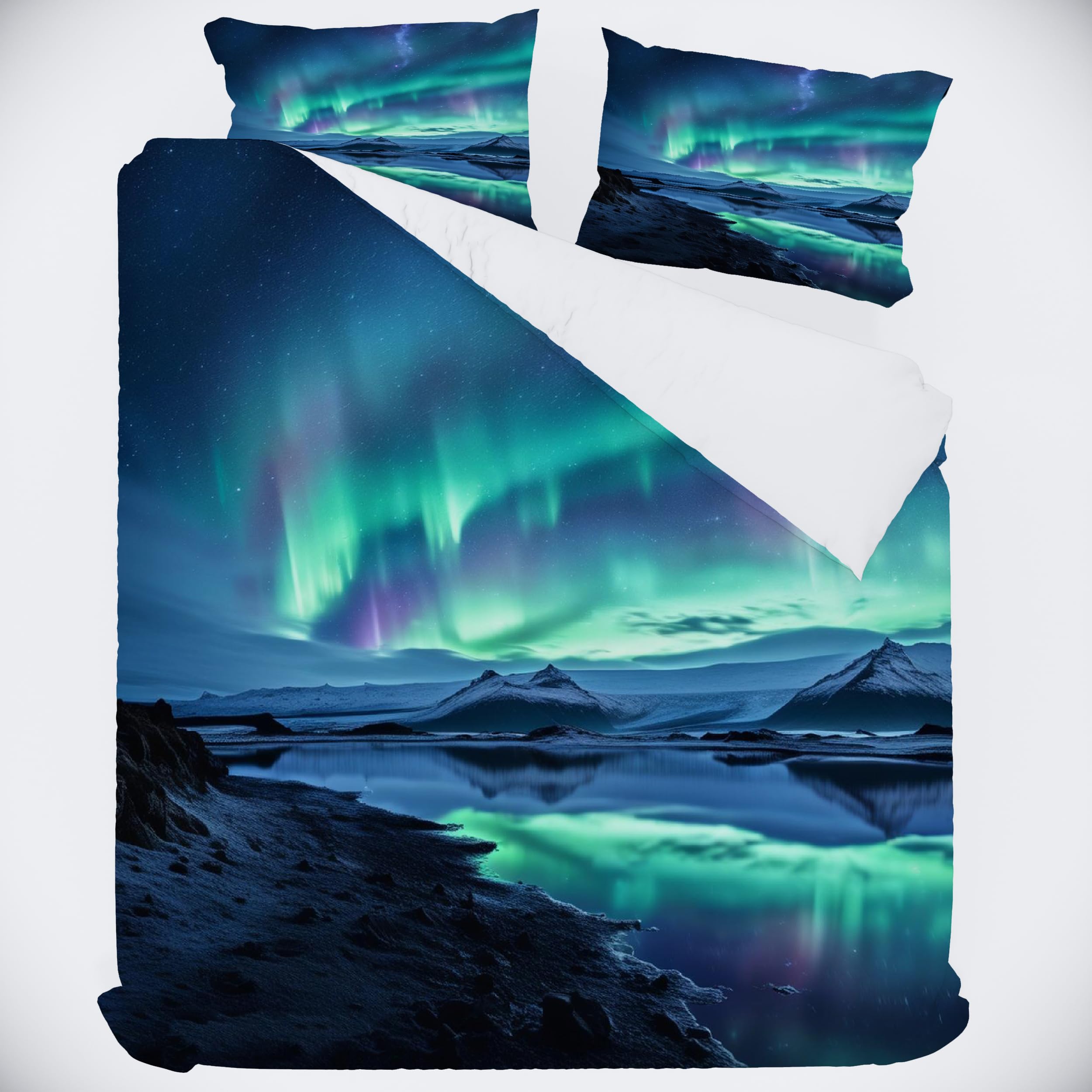 3D Aurora Bettwäsche Set 135x200 cm 4teilig（240-4）