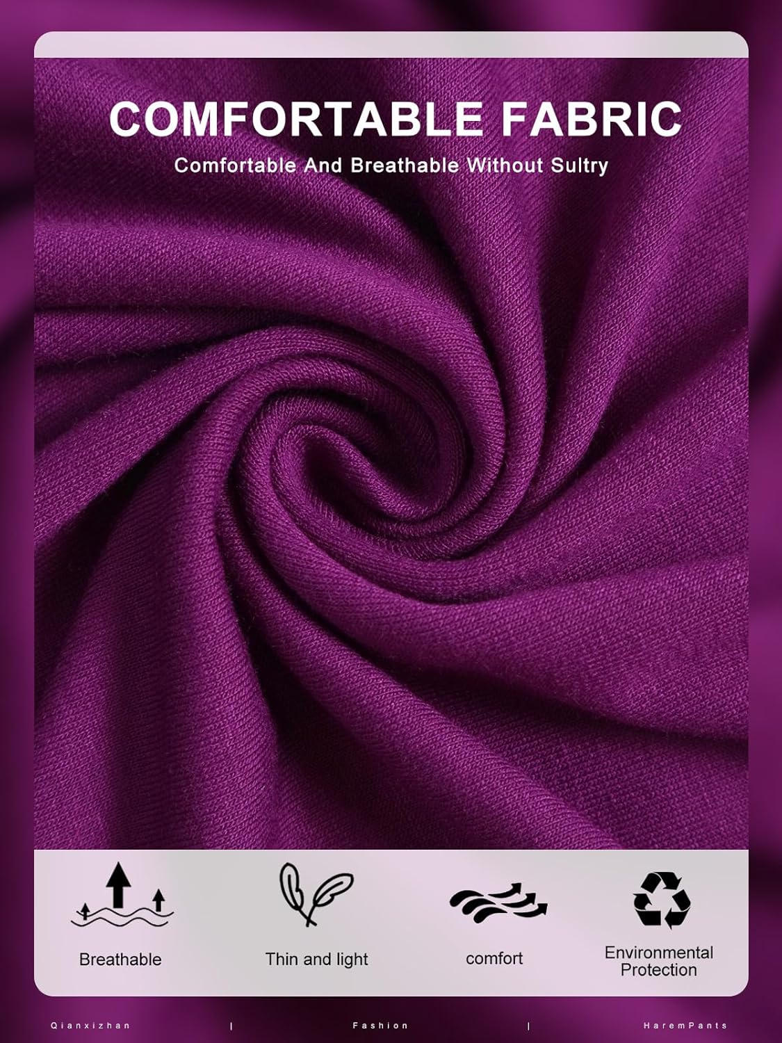 QIANXIZHAN Women's Joggers Pants, Sweatpants Lounge Yoga Boho Trousers with Pockets - Image 5