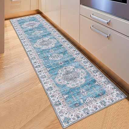 Amazon U Living キッチンマット 240 洗える ロング 廊下カーペット 60x240cm 花柄 台所マット おしゃれ ペルシャ風 滑り止め付 防ダニ 抗菌 防臭 床暖房対応 ブルー U Living ラグ カーペット 通販 Amazon U Living キッチンマット 240 洗える ロング 廊下カーペット 60x240cm 花柄 台所マット おしゃれ ペルシャ風 滑り止め付 防ダニ 抗菌 防臭 床暖房対応 ブルー U Living ラグ カーペット 通販