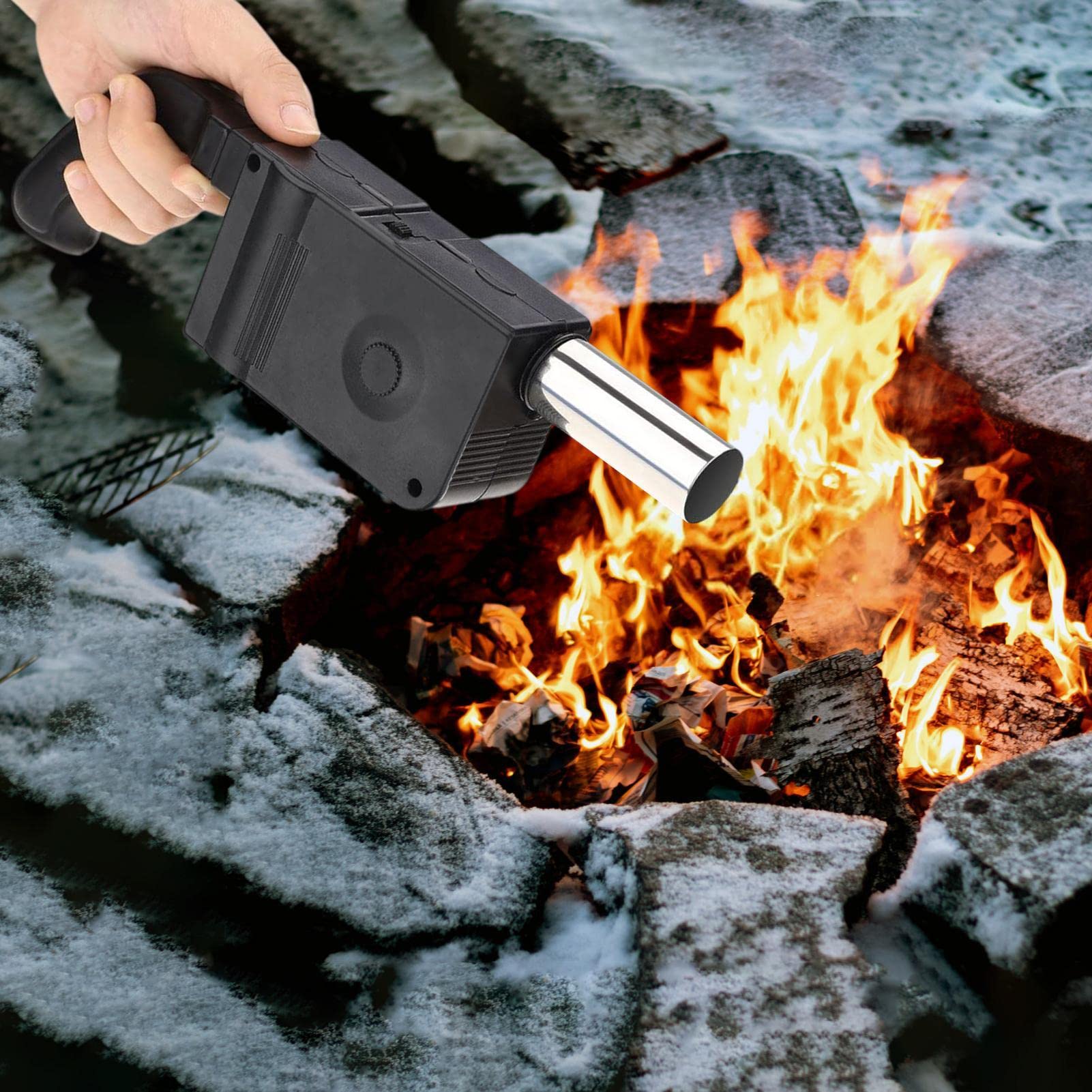 Soffiatore Elettrico Per Barbecue - Portatile, Per Accensione Carbone E Legna - Foto 8