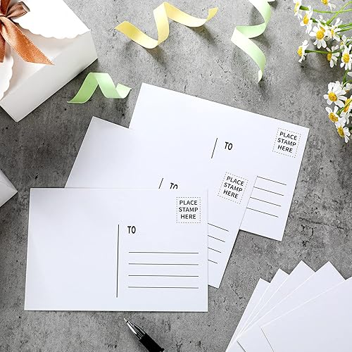 Miniatura 6 de Sabary 300 tarjetas postales en blanco para enviar por correo de 4 x 6, tarjetas postales de 8.82 ozm, cartulina, papel imprimible, postales
