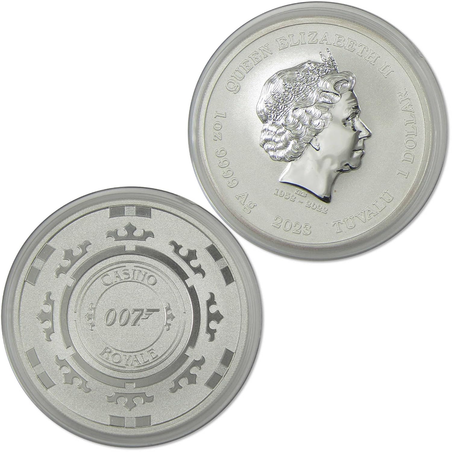 007 James Bond Casino Royale Chip BU 1 oz Silver 2023 SKU:OPC226