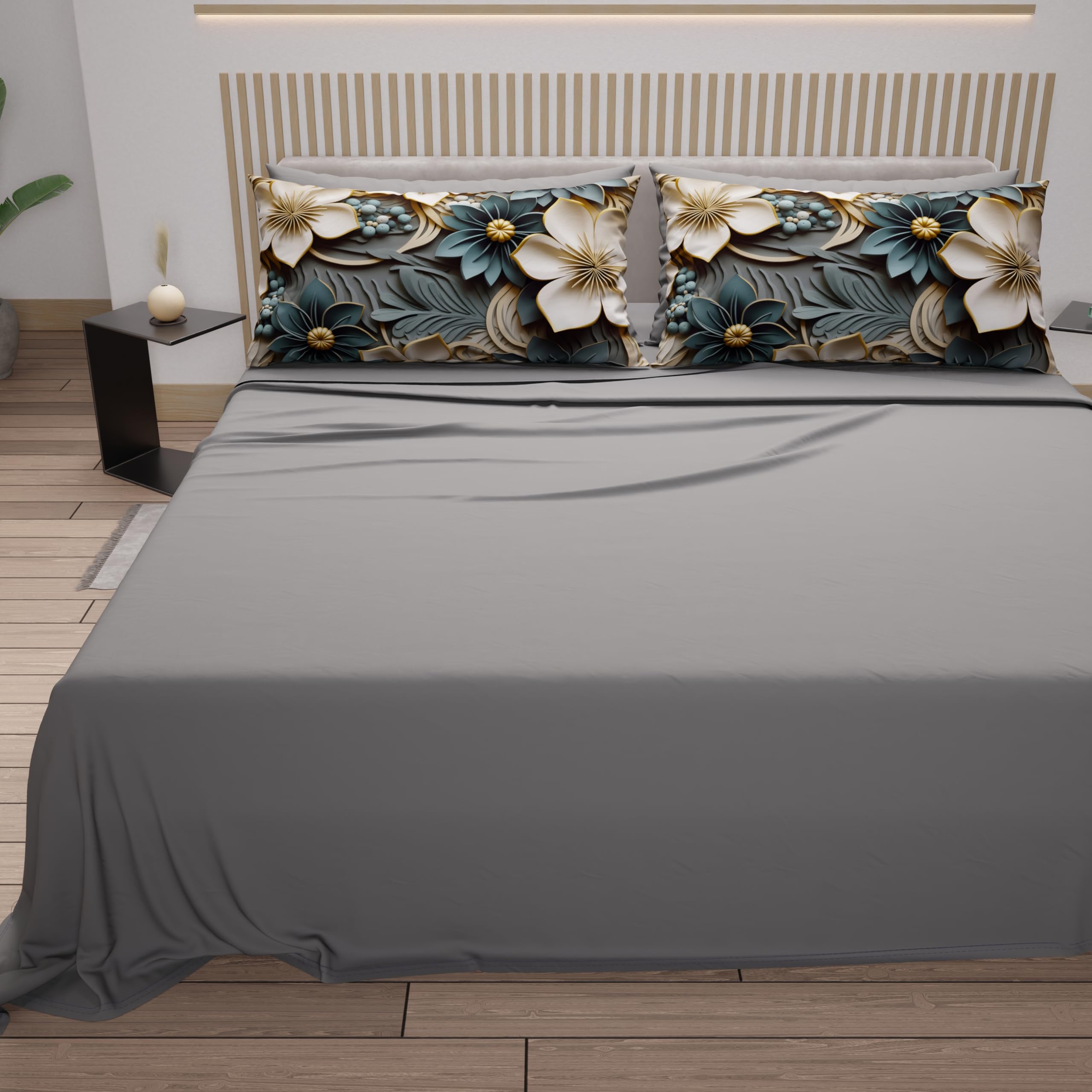 PETTI Artigiani Italiani, Cotton Sheets with Pillowcases in Digital Print, Single Bed Sheet, Single Bed Set - Image 3