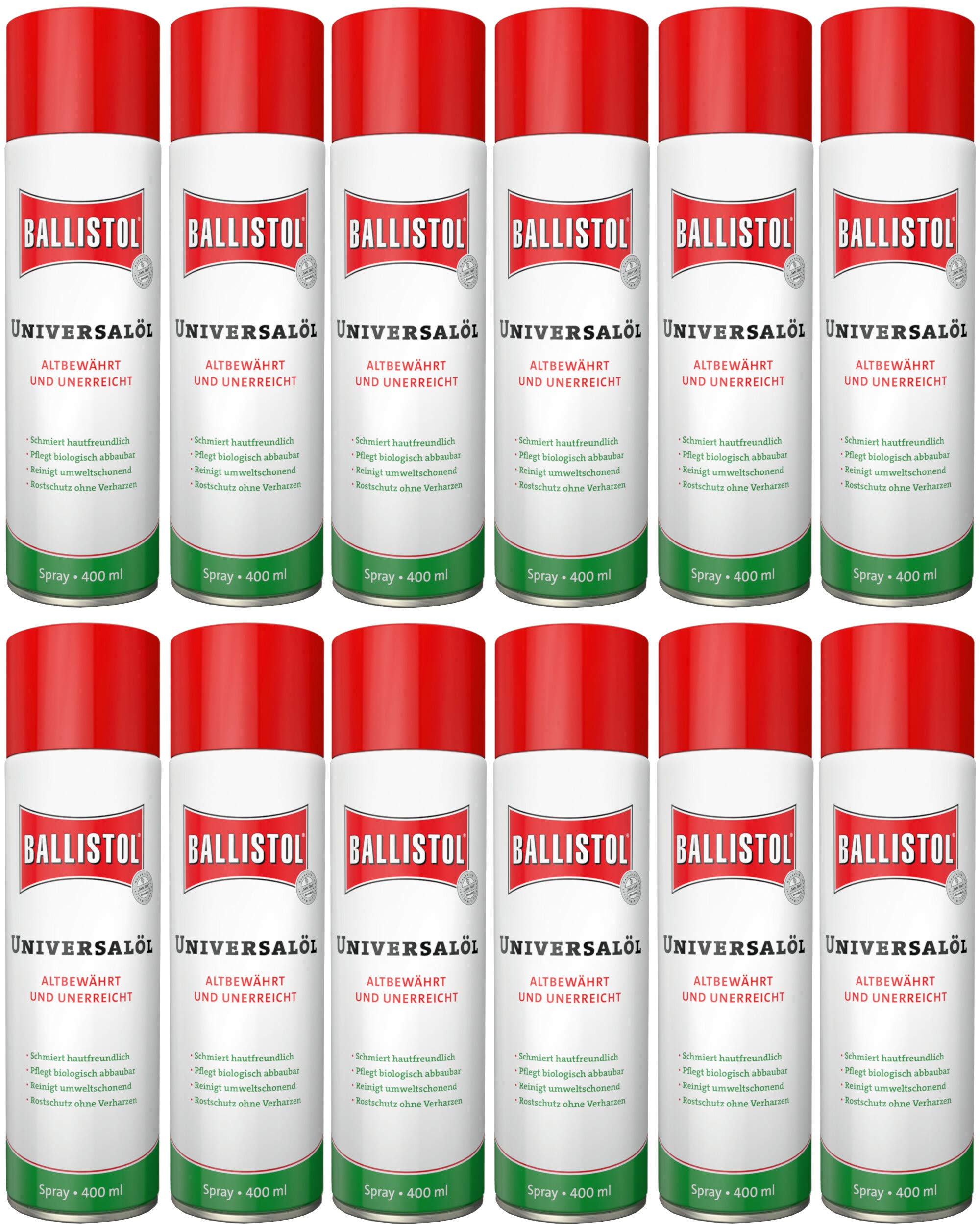Ballistol Universalöl Kriechöl Waffenöl Schmieröl 400 ml - 12 Spraydosen
