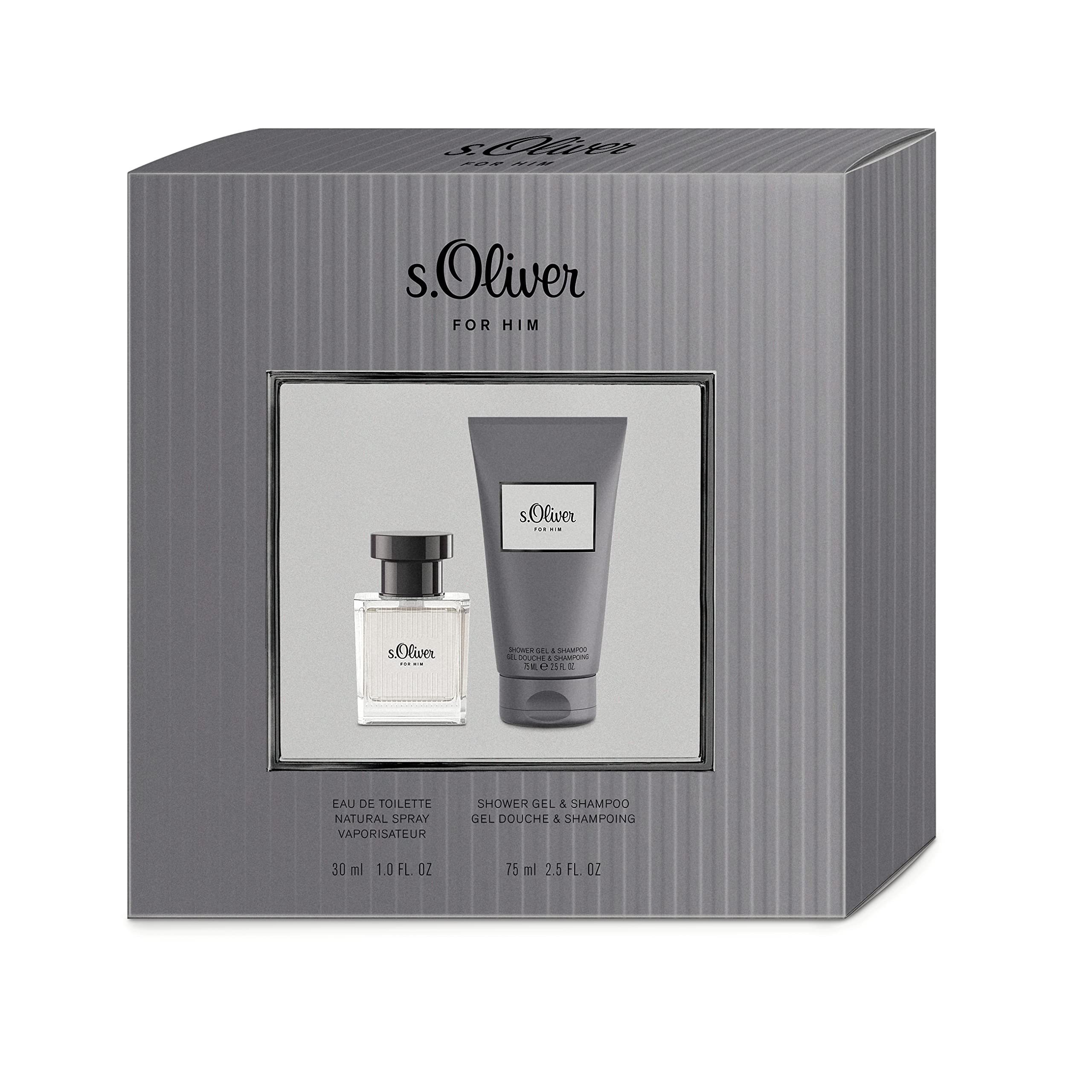 s.Oliver® For Him | Geschenkset - frisch - prickelnd - maskulin - für unvergessliche Momente | Eau de Toilette 30ml & Duschgel 75ml