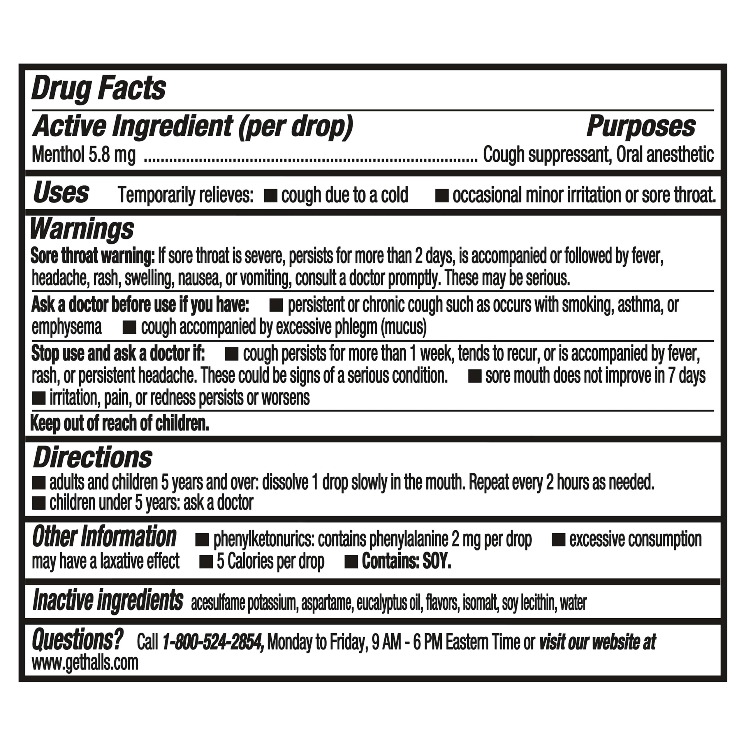 Halls Cough & Throat Relief Mountain Menthol Sugar Free Cough Drops, 225 ct — Amazon image 2