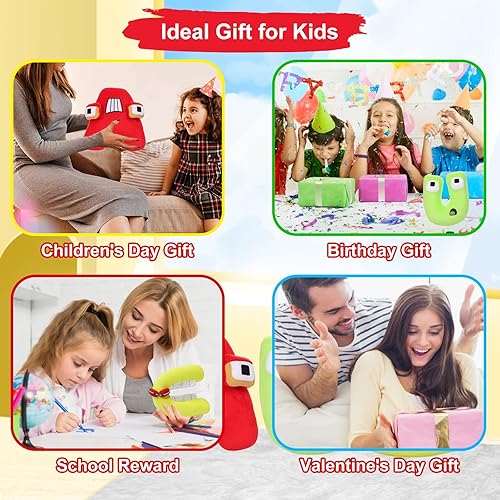 Vista 2 de Juguetes de peluche del alfabeto Lore de la A a la Z, letras del alfabeto, muñeca de peluche adecuada para regalar a fanáticos y niños (alfabeto M)