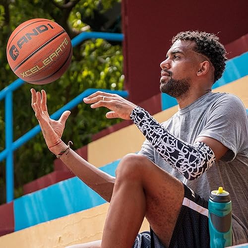 Miniatura 4 de AND1 Xcelerate Rubber Basketball: Official Regulation Size 7 (29.5”) Streetball, Made for Indoor/Outdoor Games Camo Negro