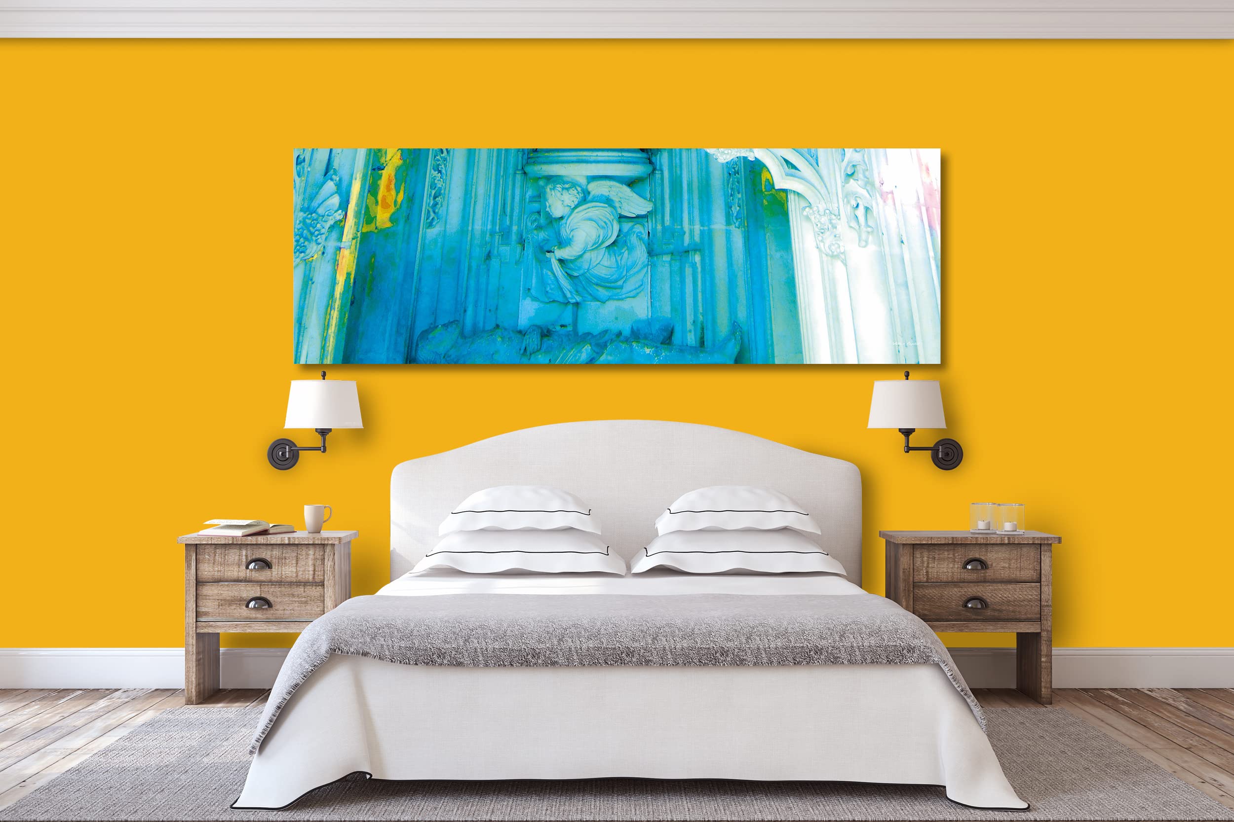 Glücksvilla - In der Kapelle 5 (Acrylglas-Bild 5 mm, 120 x 40 cm) | div. Maße - aus DE - Kunstdruck XXL Deko Wandbild quer - Kirche Jesus Maria Dom Kathedrale Glaube