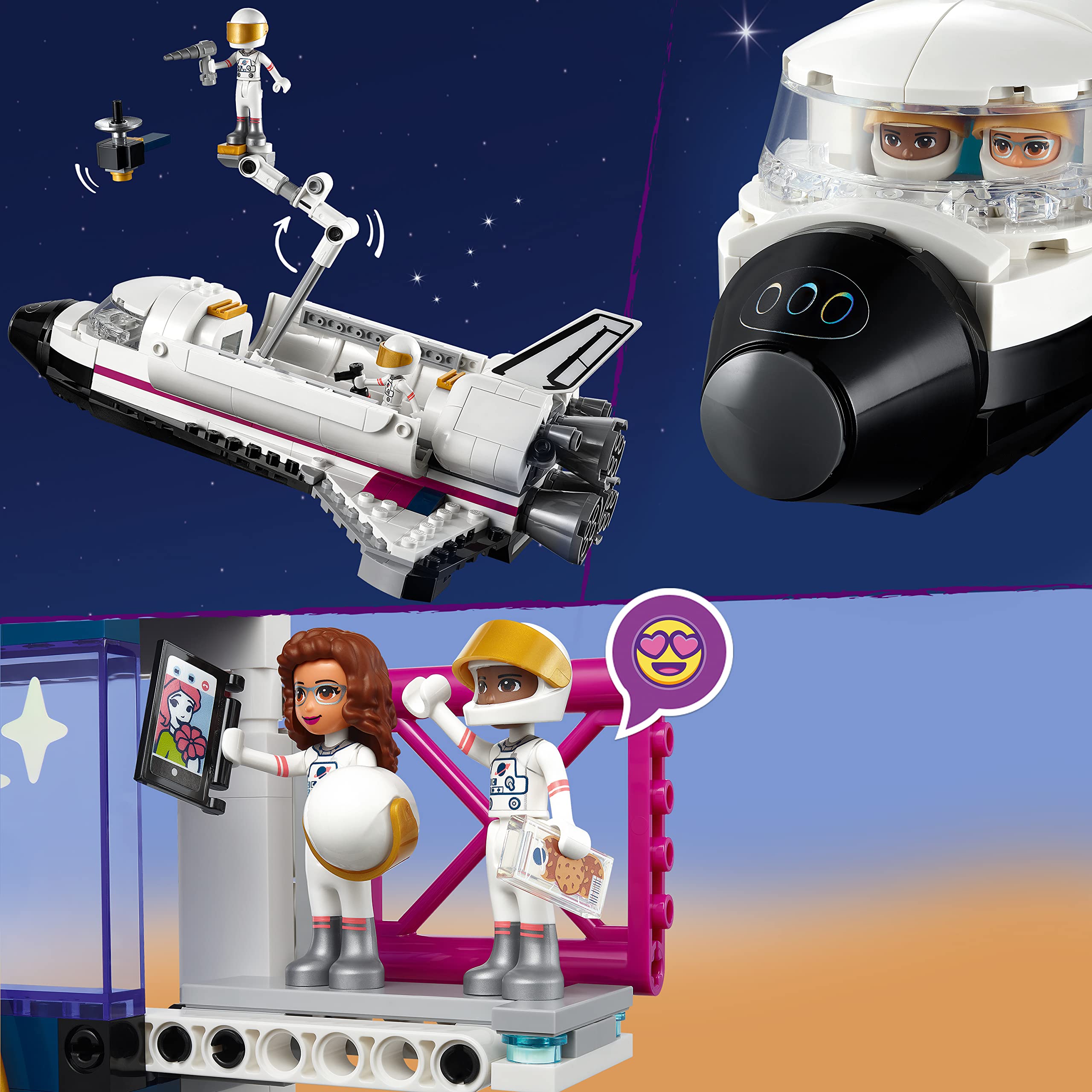 LEGO 41713 Friends L’Accademia dello Spazio di Olivia, Giochi Educativi per Bambina e Bambino, Idee Regalo con Astronauta e Razzo Spaziale Giocattolo