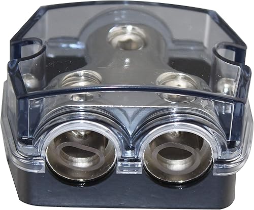 Miniatura 2 de Calibre 1X0 en calibre 2X4 hacia fuera del coche Bloque de distribución de energíatierra negro PD-05B-4GA