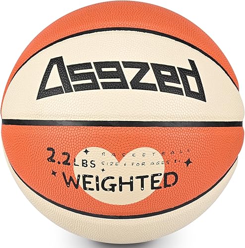 Equipo de entrenamiento de baloncesto de 2.2 libras, peso pesado 6, 28.5 pulgadas, de piel sintética, para interiores y exteriores, para mujeres y