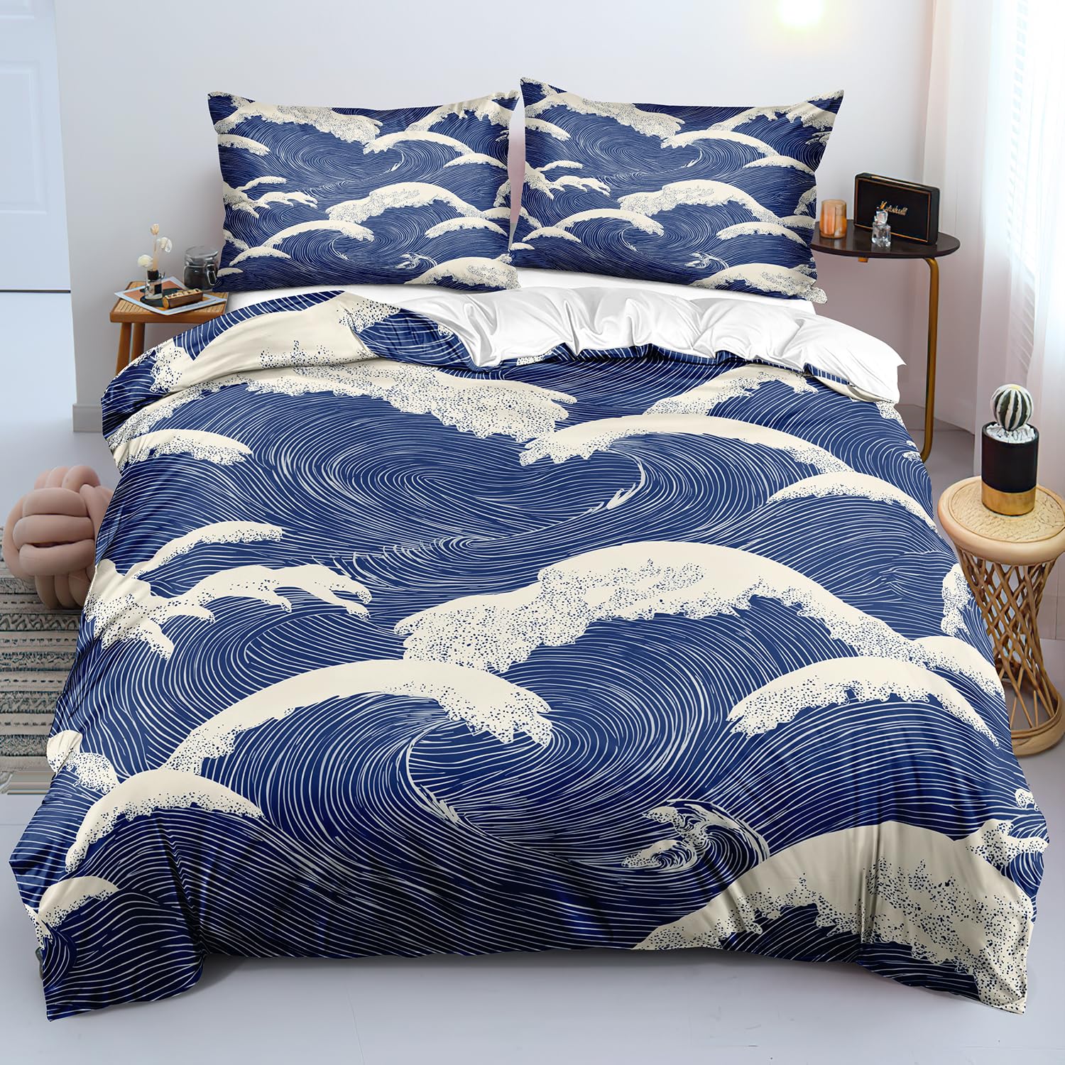 Housse de couette rayée marine pour chambre d'ado dynamique