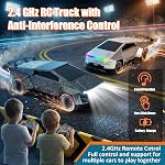 Remote Control Car/RC Truck – 2.4 GHz All-Terrain Cyber Vehicles | One-Touch Demo, Three Adjustable LED Light Effects, Off-Road Pick-Up Hobby Monster Truck Toys Gifts for Boys/Girls Aged 3+