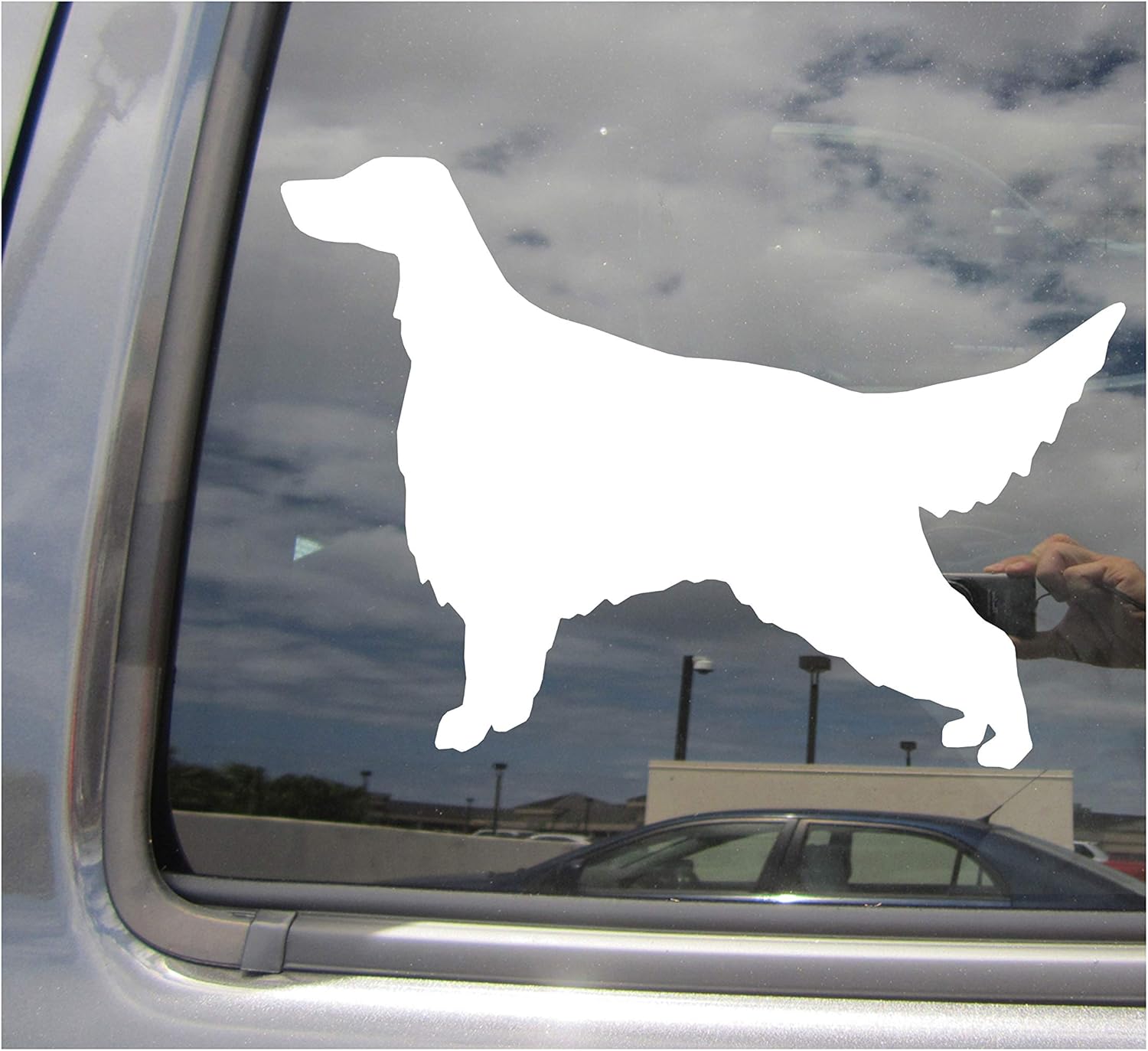 Irish Setter Dog - Red Pure Breed Purebred - Cars Trucks Moped Helmet Hard Hat Auto Automotive Craft Laptop Vinyl Decal Store Window Wall Sticker 01630