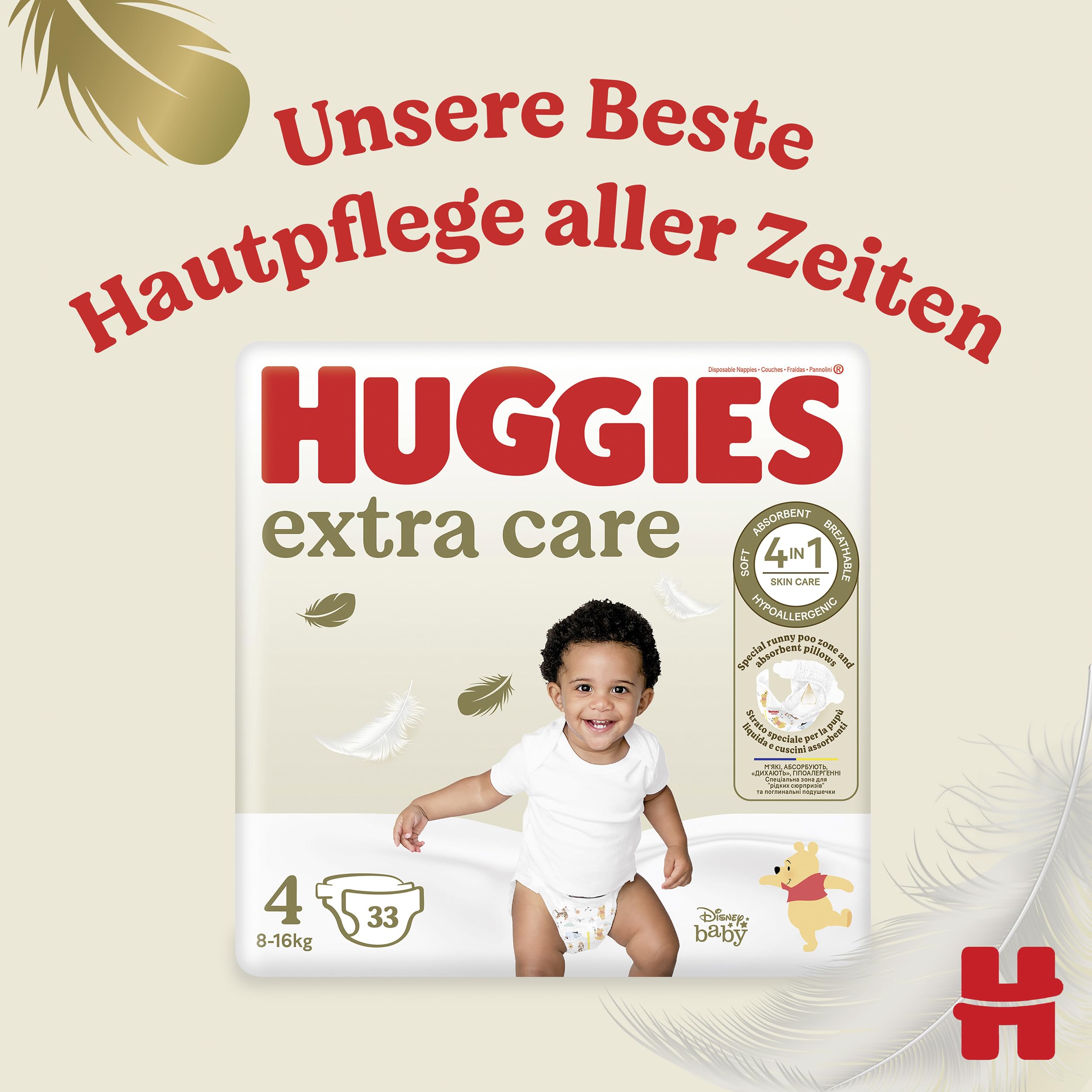 Huggies Baby-Windeln Extra Care Disney-Design, Größe 4, 120 Windeln (2x60)